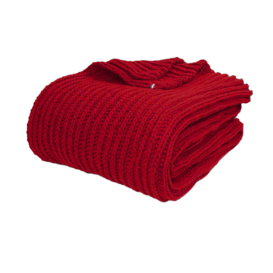 plaid rouge maison bonnefoy