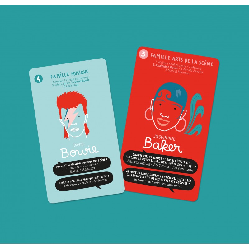 SUPER ARTISTES Jeu de 7 familles zoom exemple