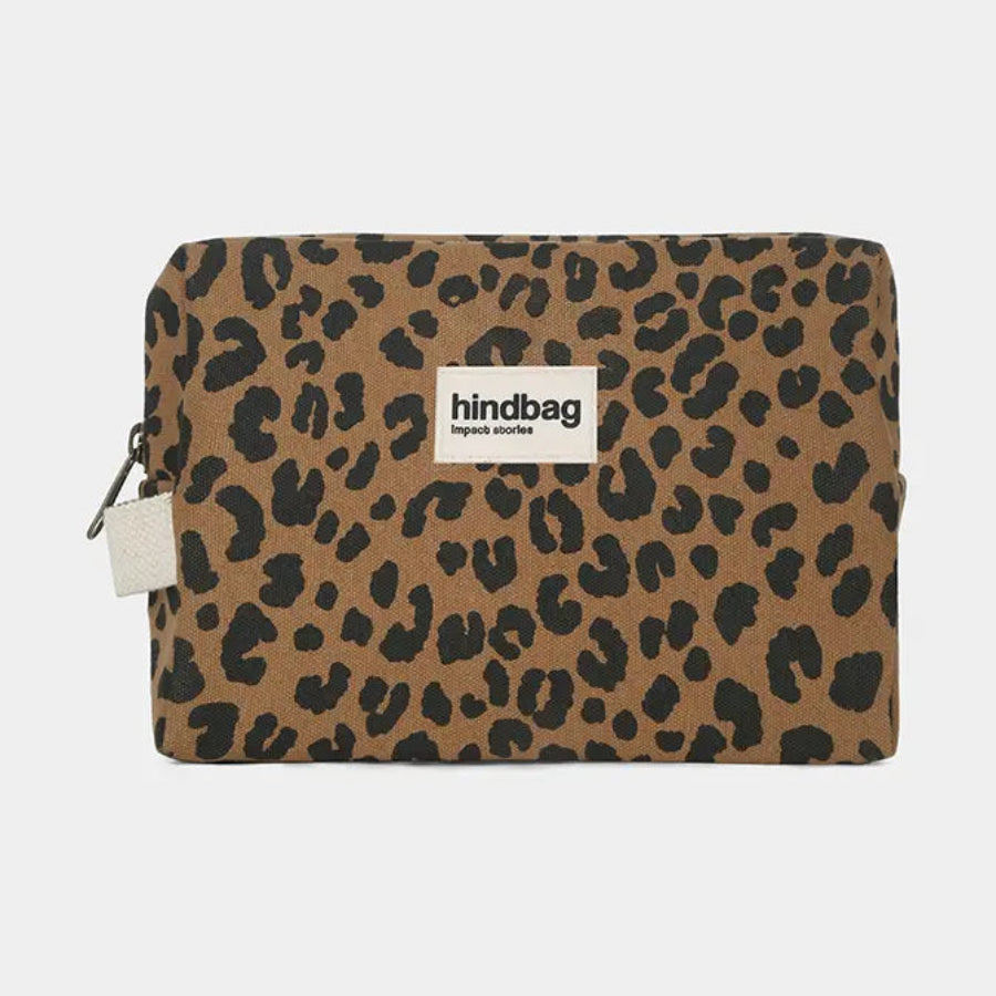 trousse de toilette hindbag léopard cannelle
