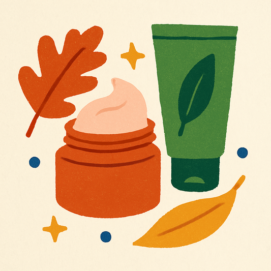 Illustration automnale de cosmétique