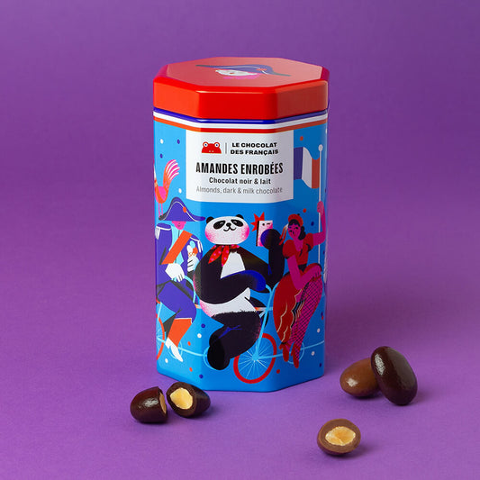 Amandes enrobées chocolat noir & lait Bio