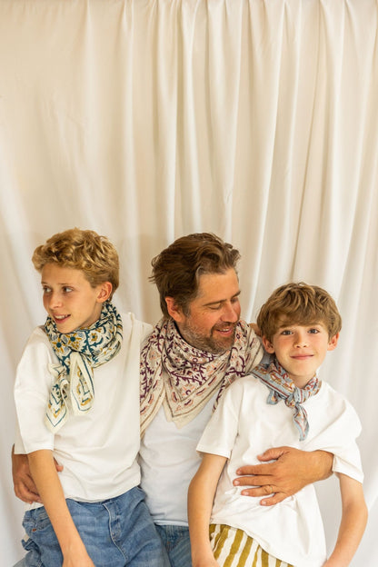 Foulard "Bird" sable Apache