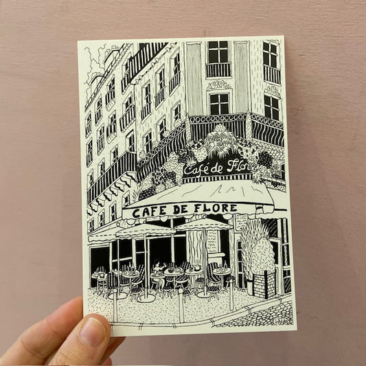 Carte postale paris - Café de Flore