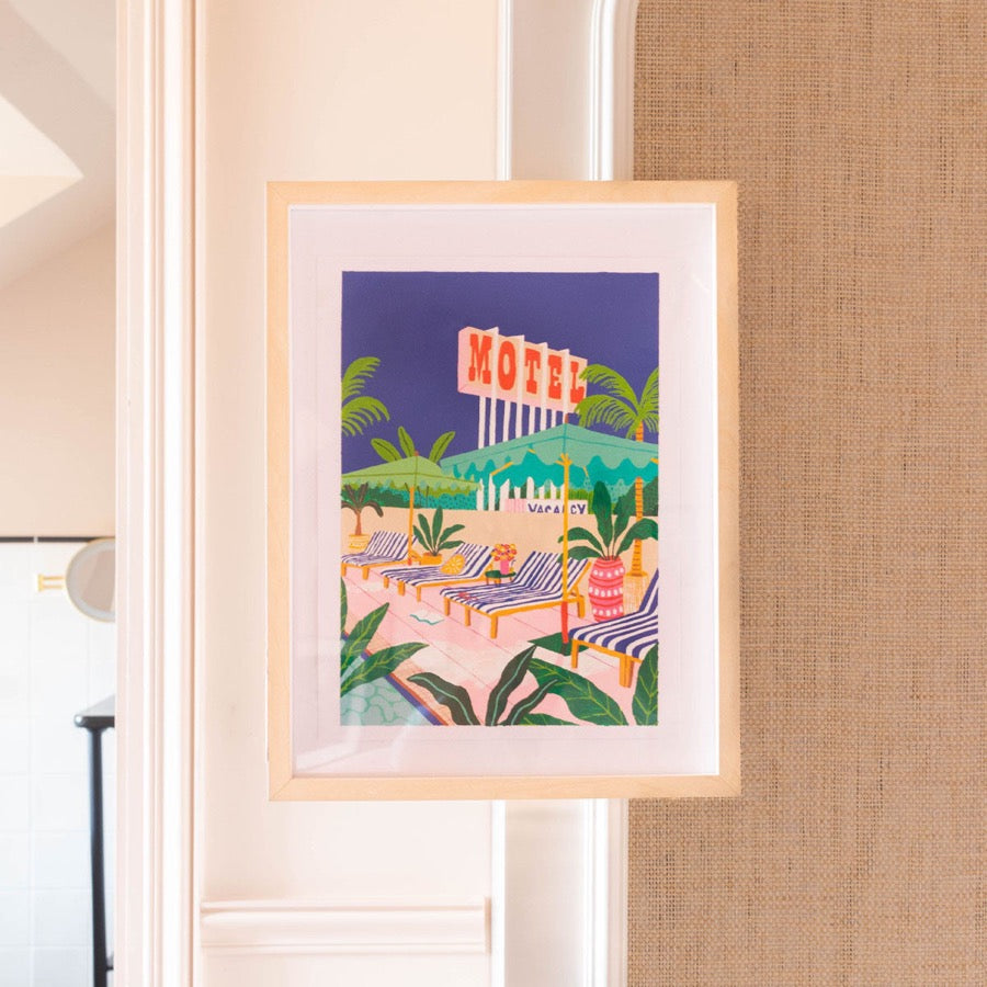 Coffret peinture au numéro - The Motel Pool par Jessica Smith