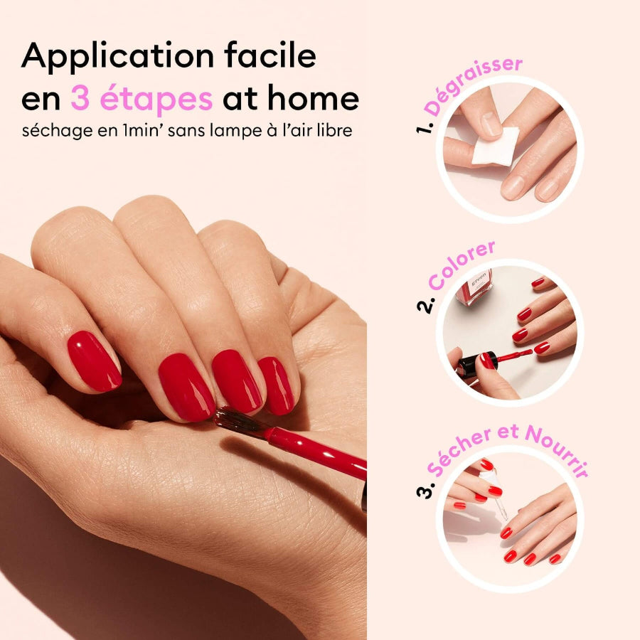 étapes Vernis à Ongles Green - Amour