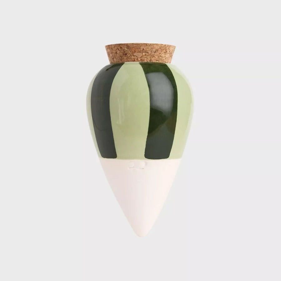 Olla pepin rayé vert