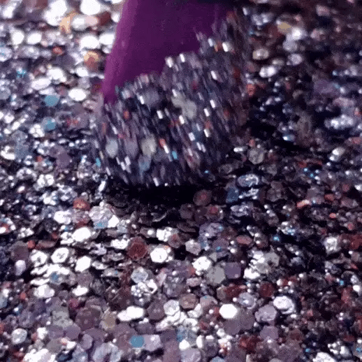 Paillettes violettes biodégradables