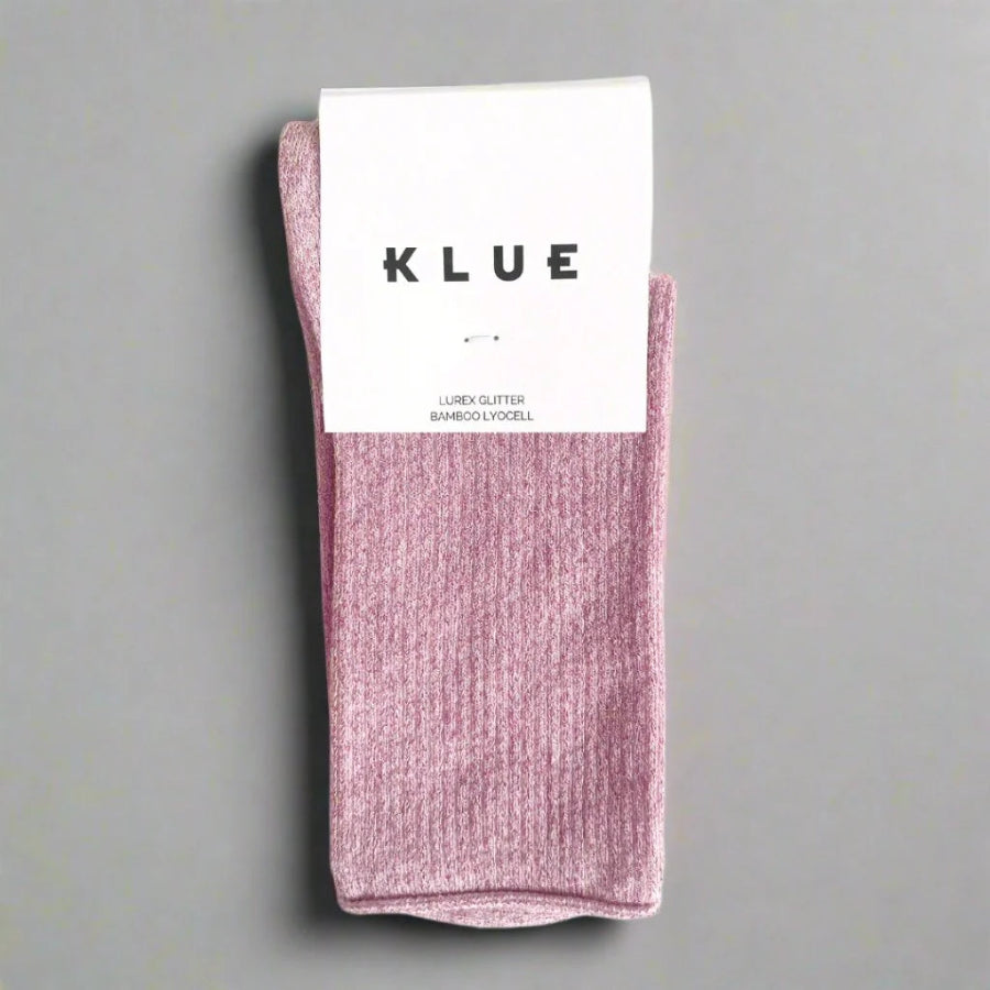 chaussettes pailletées rose