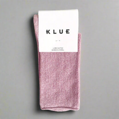 chaussettes pailletées rose