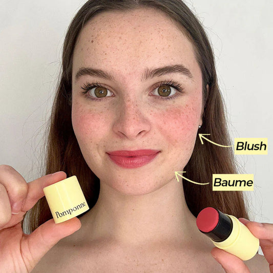 application baume & blush stick pomponne