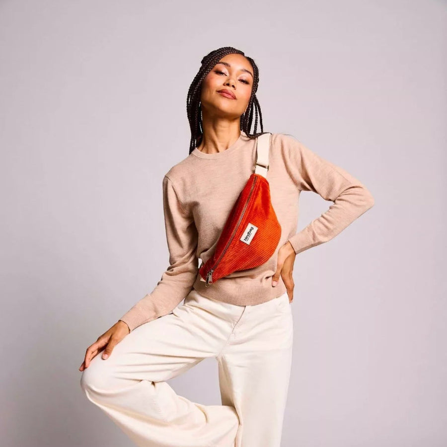 banane hindbag olivia velours brique