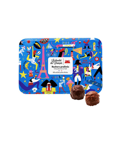 Coffret 15 rochers pralinés chocolat au lait et noir