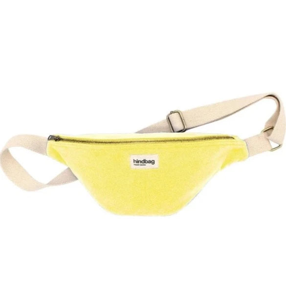 Sac banane en coton bio Hindbag couleur jaune pastel