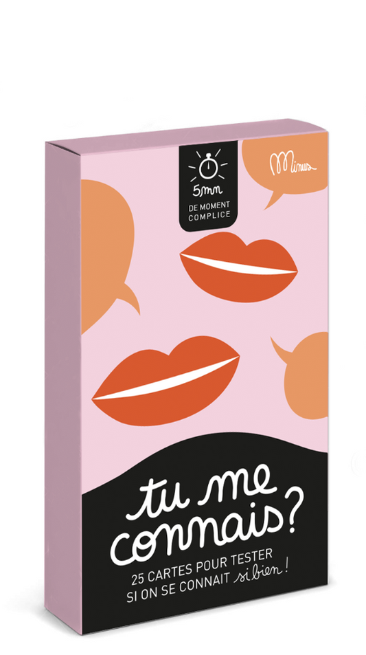 Je de carte Tu me connais ? 5 minutes de moments complices