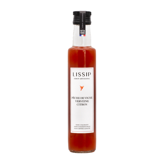 Sirop Pêche, verveine, citron